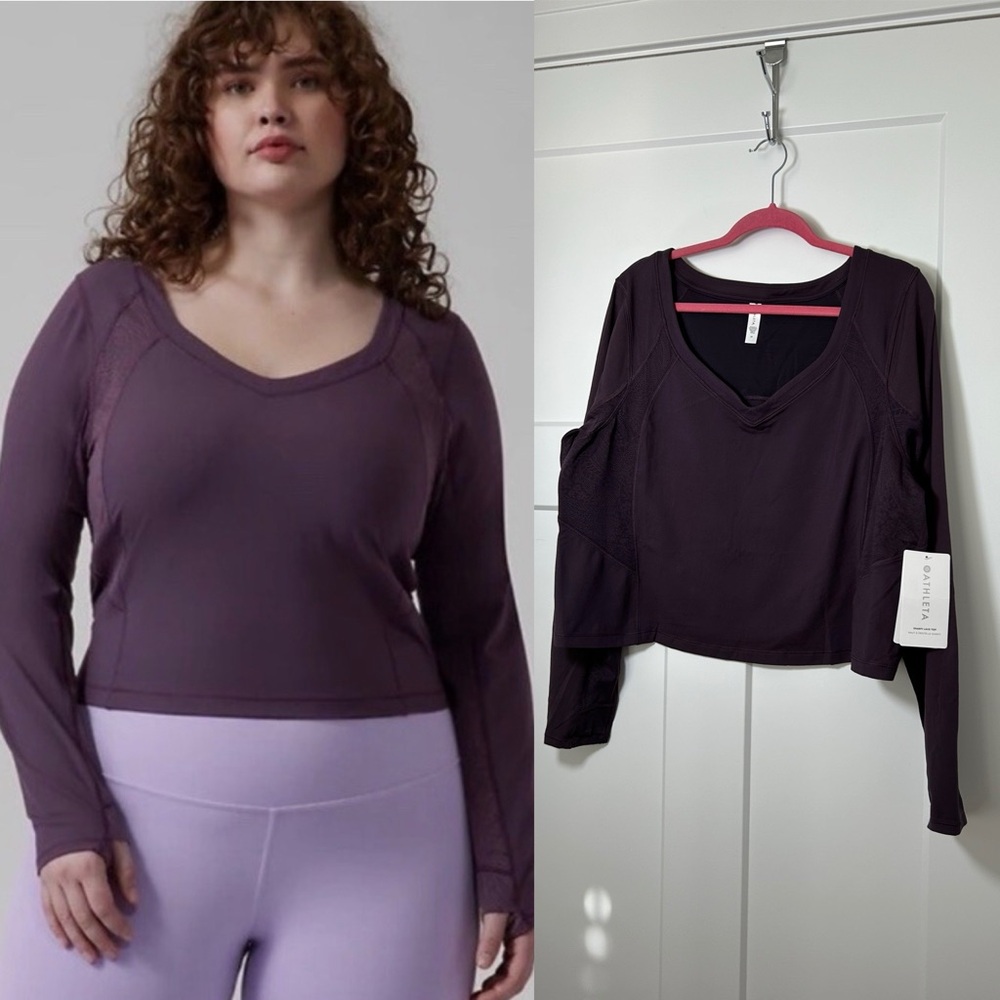 Plus size Athleta crop athletic yoga top